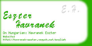 eszter havranek business card